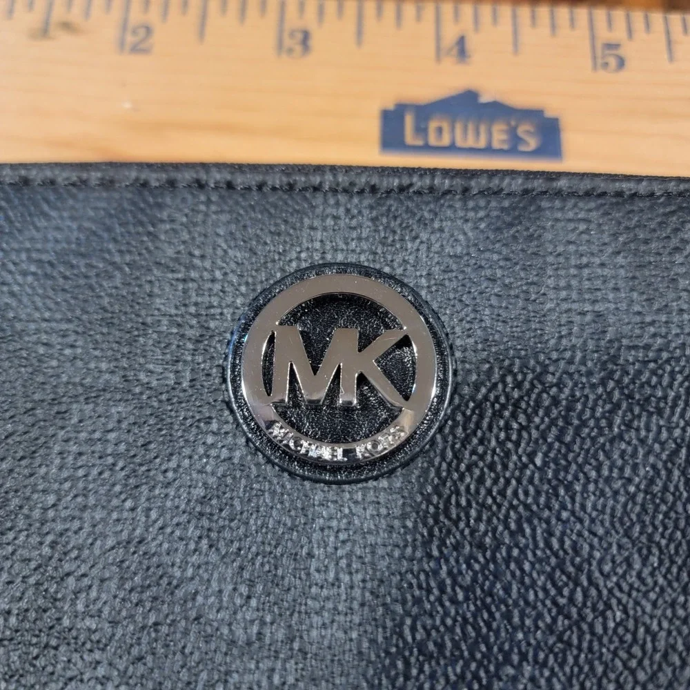 Michael Kors Black MK Logo Wallet Wristlet Excellent Condition
